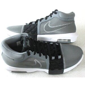 Nike Men's Lebron Witness VIII Basketball Shoes Cool Grey White Black Size 12